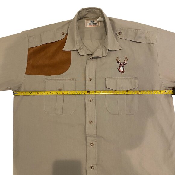 RedHead XL Hunting Shirt Suede Shoulder w/ Patch Buck Embroidery - Picture 7 of 8
